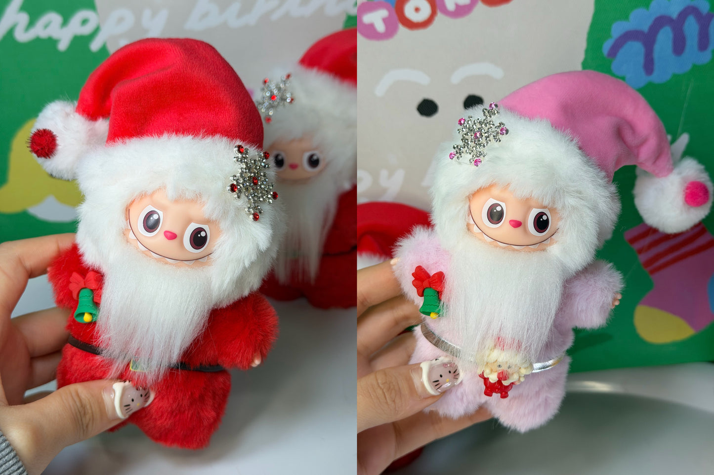 LABUBU X Santa Claus Retrofit Design Pendants