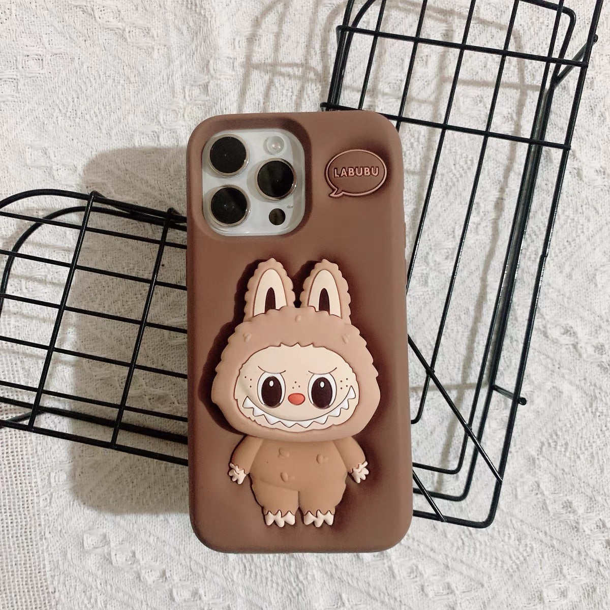 3D Labubu Phone Holder with Shockproof iPhone Case