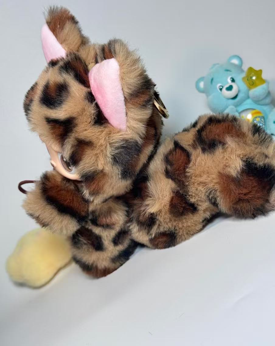 LABUBU Authentic|Handmade Pink-Eared Leopard Edition