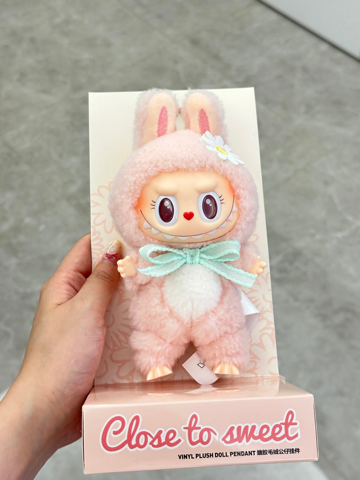 Labubu Mokoko Close to Sweet Vinyl Plush Doll Pendant Keychain