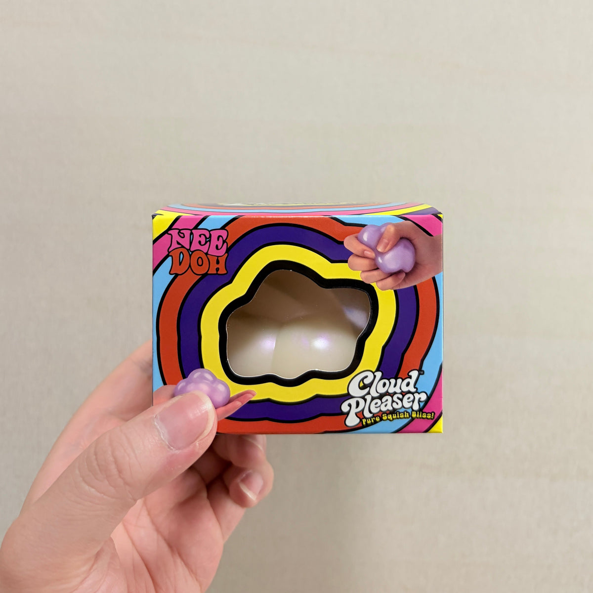 NeeDoh Cloud Pleaser Cloud Shaped Fidget Toy, Squishy Stress Relief Squeeze Ball