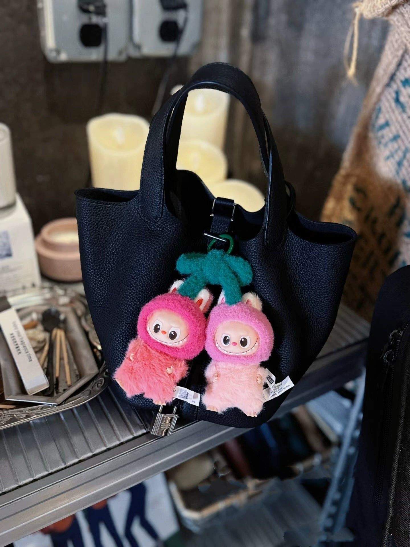 LABUBU 4.0 Doll Outfit with Cherry Charm Set