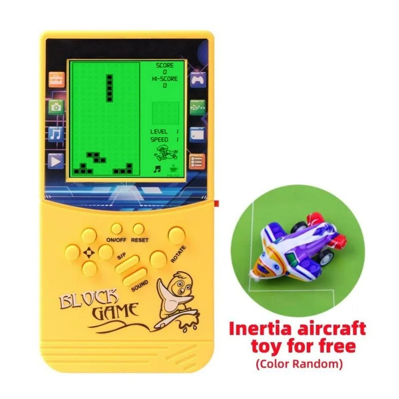 New Brick Game Console | Large Screen Nostalgic Puzzle Game, 23 Built-in Block Games, Adjustable Speed & Difficulty, Battery Powered (2 AA)