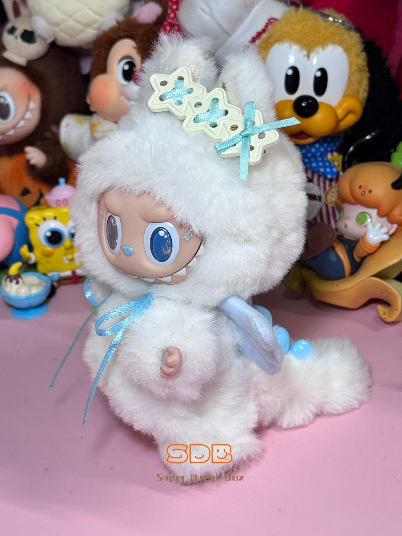 Labubu X Lucky Angel Retrofit Design Pendants