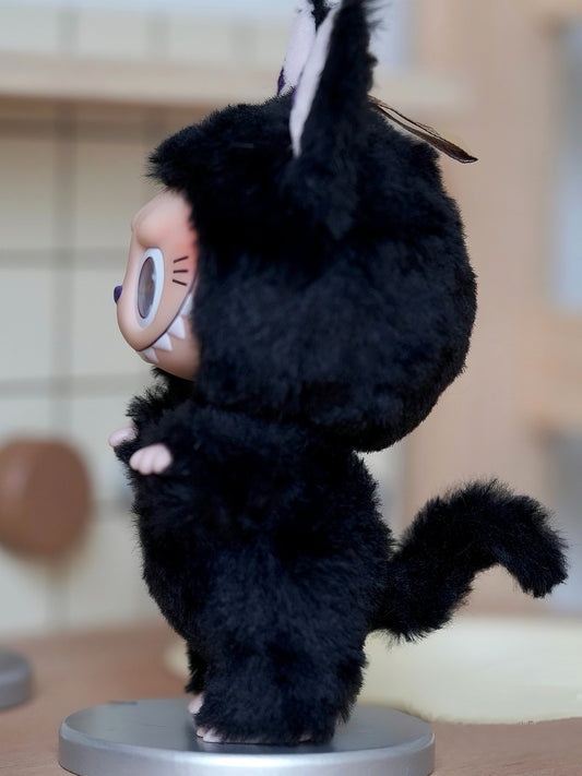 Labubu X Black Cat Retrofit Design Pendants