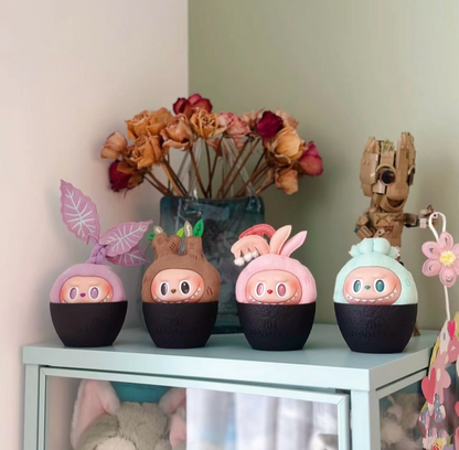 LABUBU Vinyl Face Blind Box by POPMART: Plant Pot Plush Figurine Gift & Decoration