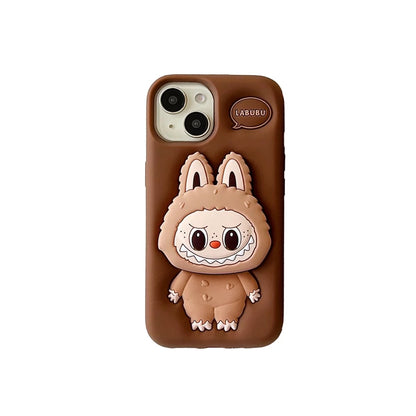 3D Labubu Phone Holder with Shockproof iPhone Case