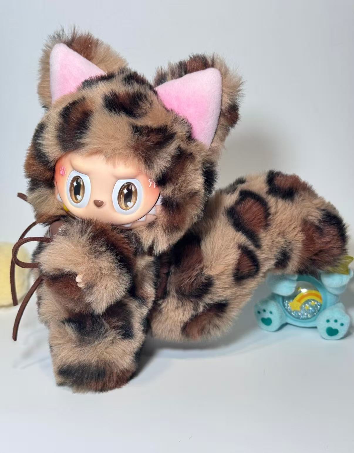 LABUBU Authentic｜Handmade Pink-Eared Leopard Edition