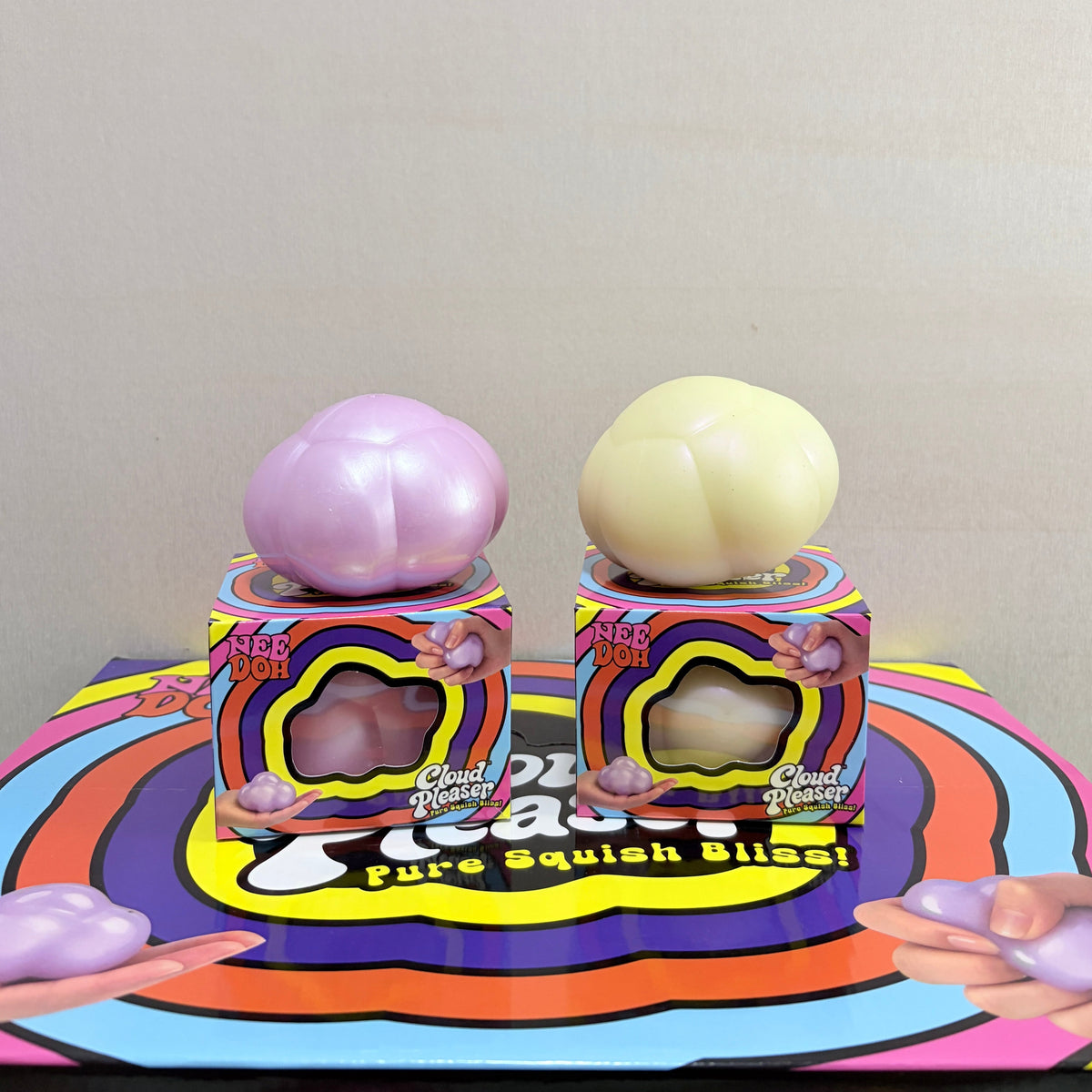 NeeDoh Cloud Pleaser Cloud Shaped Fidget Toy, Squishy Stress Relief Squeeze Ball
