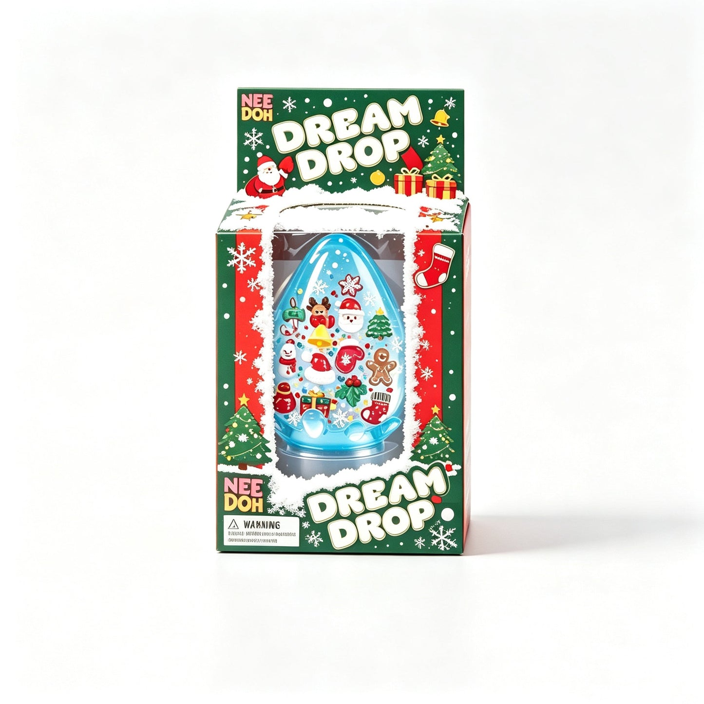 Christmas Dream Drop Squishy Toy, Needoh Style Sensory Stress Relief Fidget Toy
