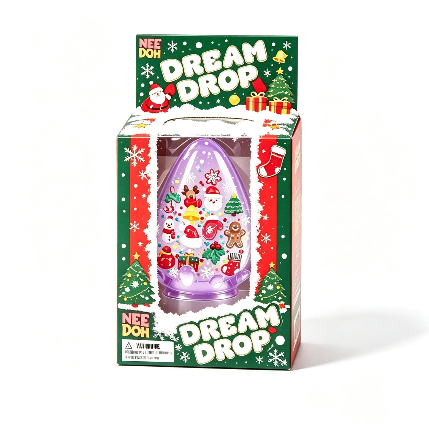 Christmas Dream Drop Squishy Toy, Needoh Style Sensory Stress Relief Fidget Toy