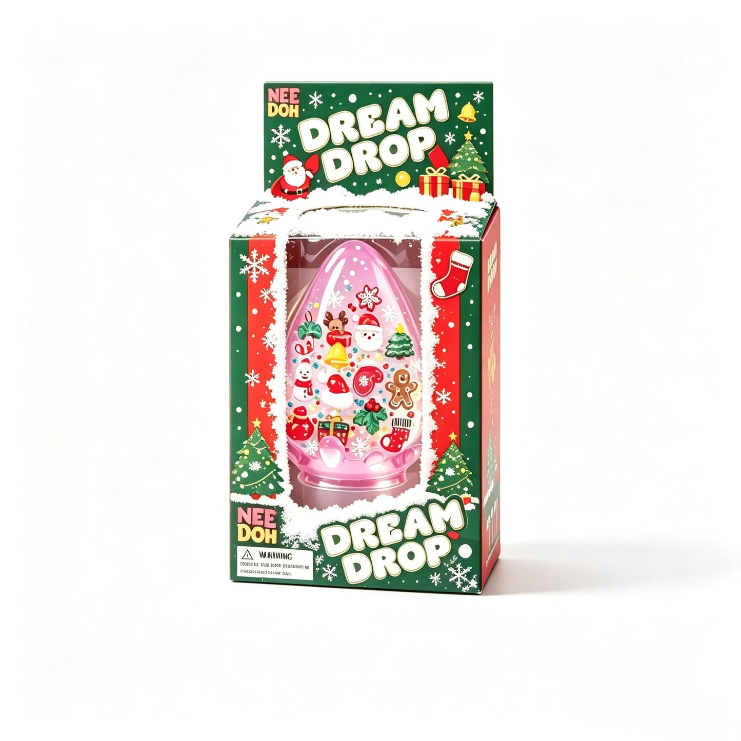 Christmas Dream Drop Squishy Toy, Needoh Style Sensory Stress Relief Fidget Toy