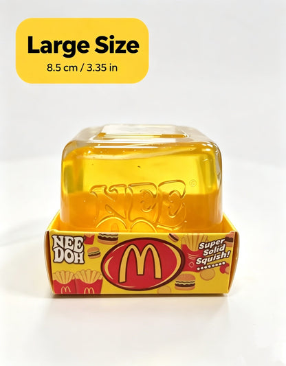 Large 8.5cm NeeDoh style Squishy Ice Cube Toy, Super Solid Squeeze Fidget Toy for Stress Relief