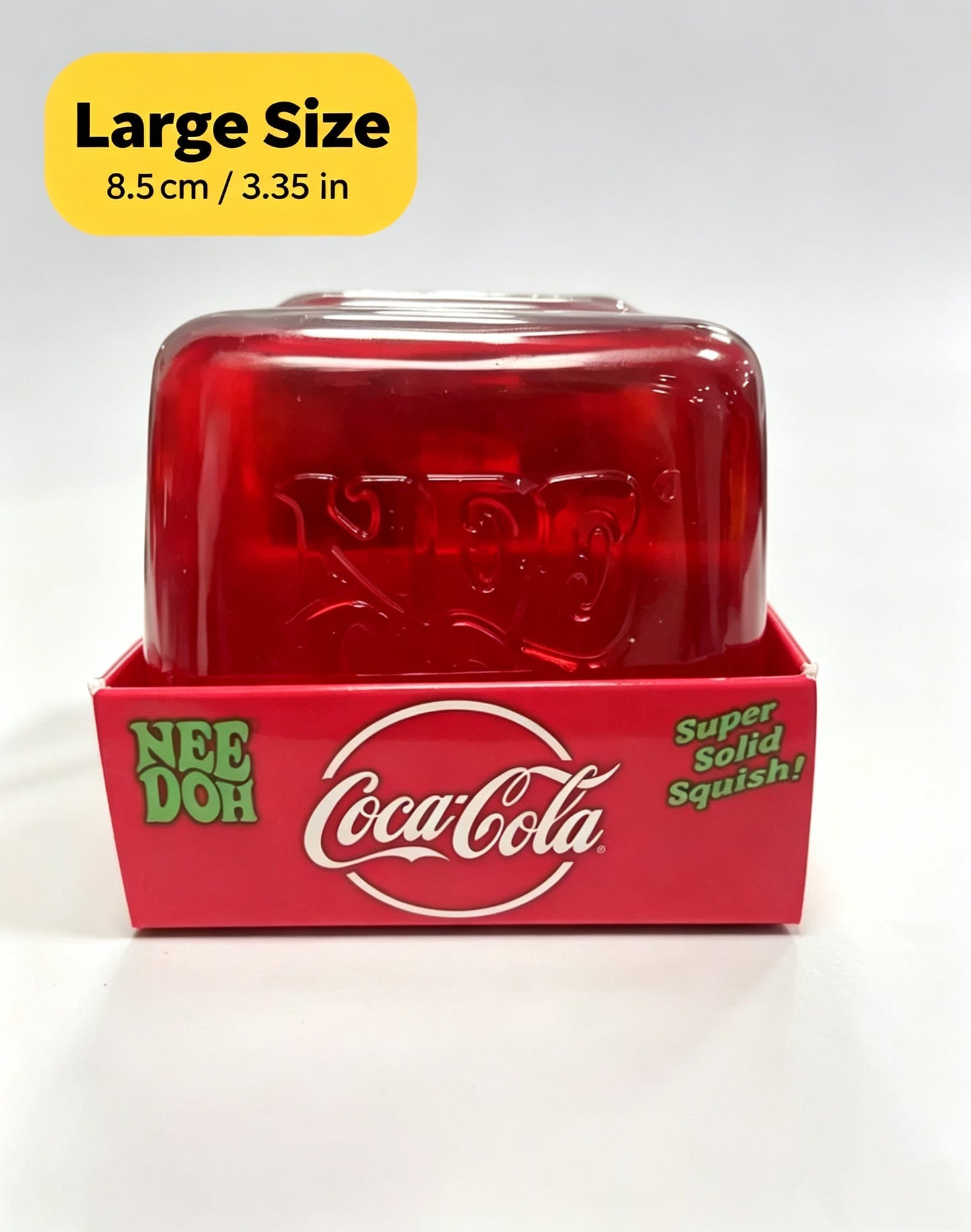 Large 8.5cm NeeDoh style Squishy Ice Cube Toy, Super Solid Squeeze Fidget Toy for Stress Relief