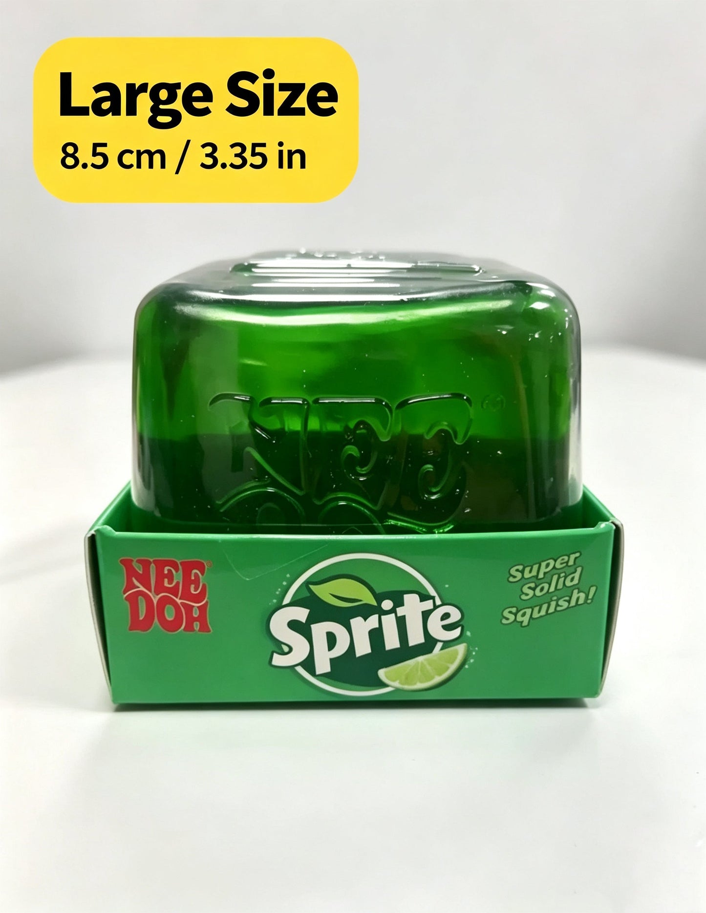 Large 8.5cm NeeDoh style Squishy Ice Cube Toy, Super Solid Squeeze Fidget Toy for Stress Relief
