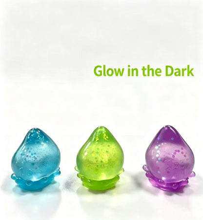 NeeDoh Galactic Glow Dream Drop, Glow In The Dark Sensory Squeeze Fidget Toy