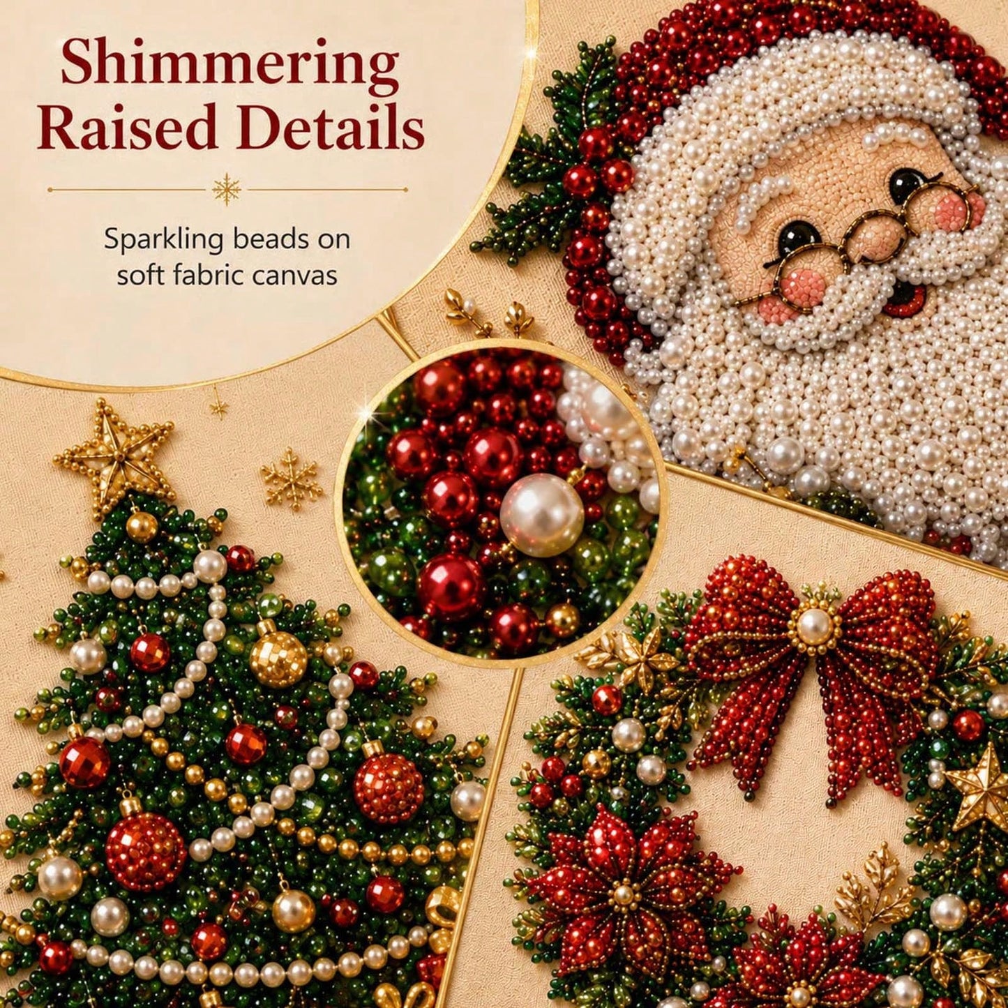 Handmade Pearl Painting Christmas Gift Decorations