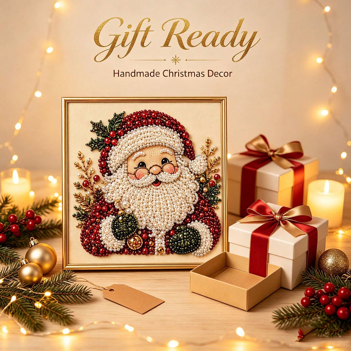 Handmade Pearl Painting Christmas Gift Decorations