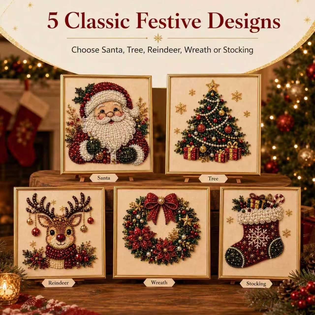 Handmade Pearl Painting Christmas Gift Decorations