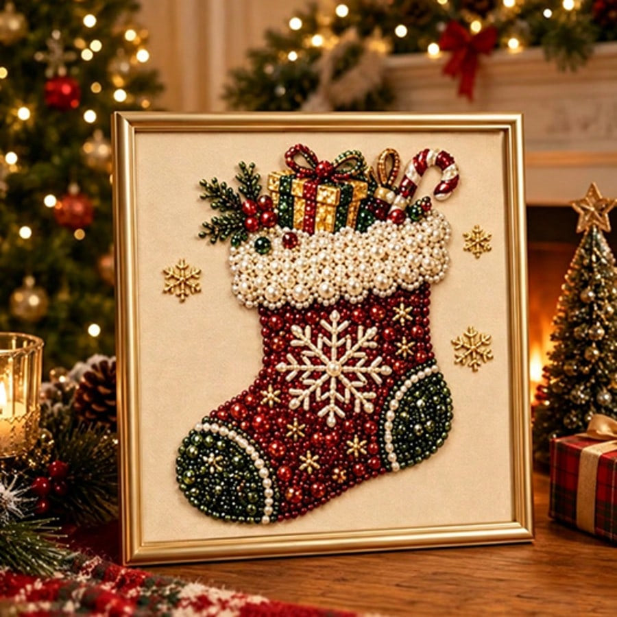 Handmade Pearl Painting Christmas Gift Decorations