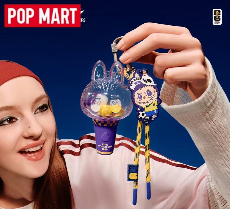 Labubu FIFA Mini Pendant Light Blind Box by POPMART | Portable Keychain Collectible Mystery Toy Gift