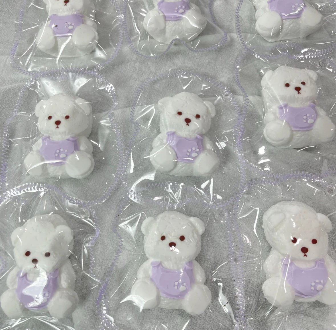 Bib Teddy Bear Taba Squishy Fidget Toy
