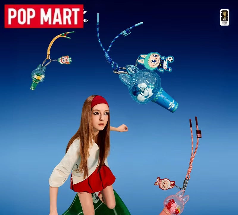 Labubu FIFA Mini Pendant Light Blind Box by POPMART | Portable Keychain Collectible Mystery Toy Gift