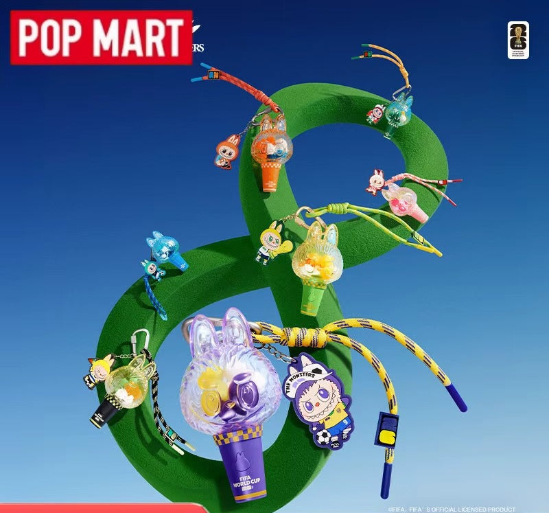 Labubu FIFA Mini Pendant Light Blind Box by POPMART | Portable Keychain Collectible Mystery Toy Gift