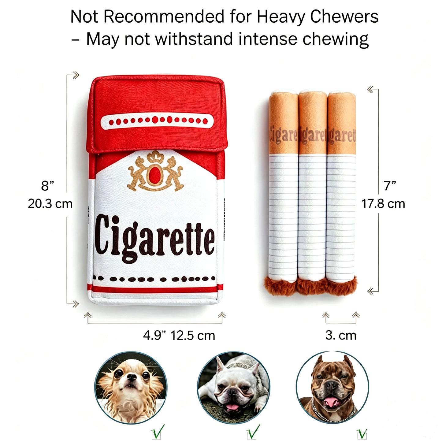 Simulated Smoking Sound "Squeeze-and-Play" Pet Toy