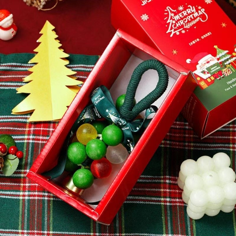 Christmas Grape-Shaped Handmade Soap Gift Set – Aromatherapy Essential Oil Soap, Long-Lasting Natural Fragrance, Pampering Gift for Women, Holiday Stocking Stuffer