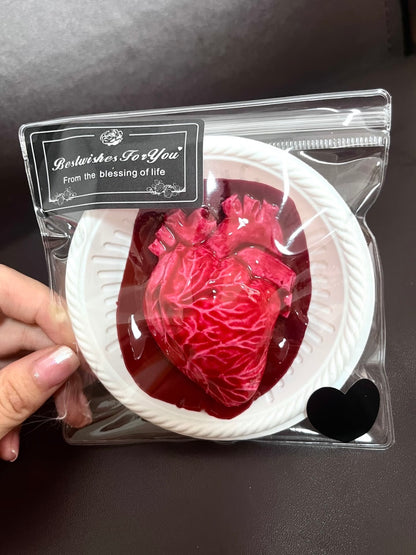 Realistic Heart-Shaped Stress Relief Squeeze Toy