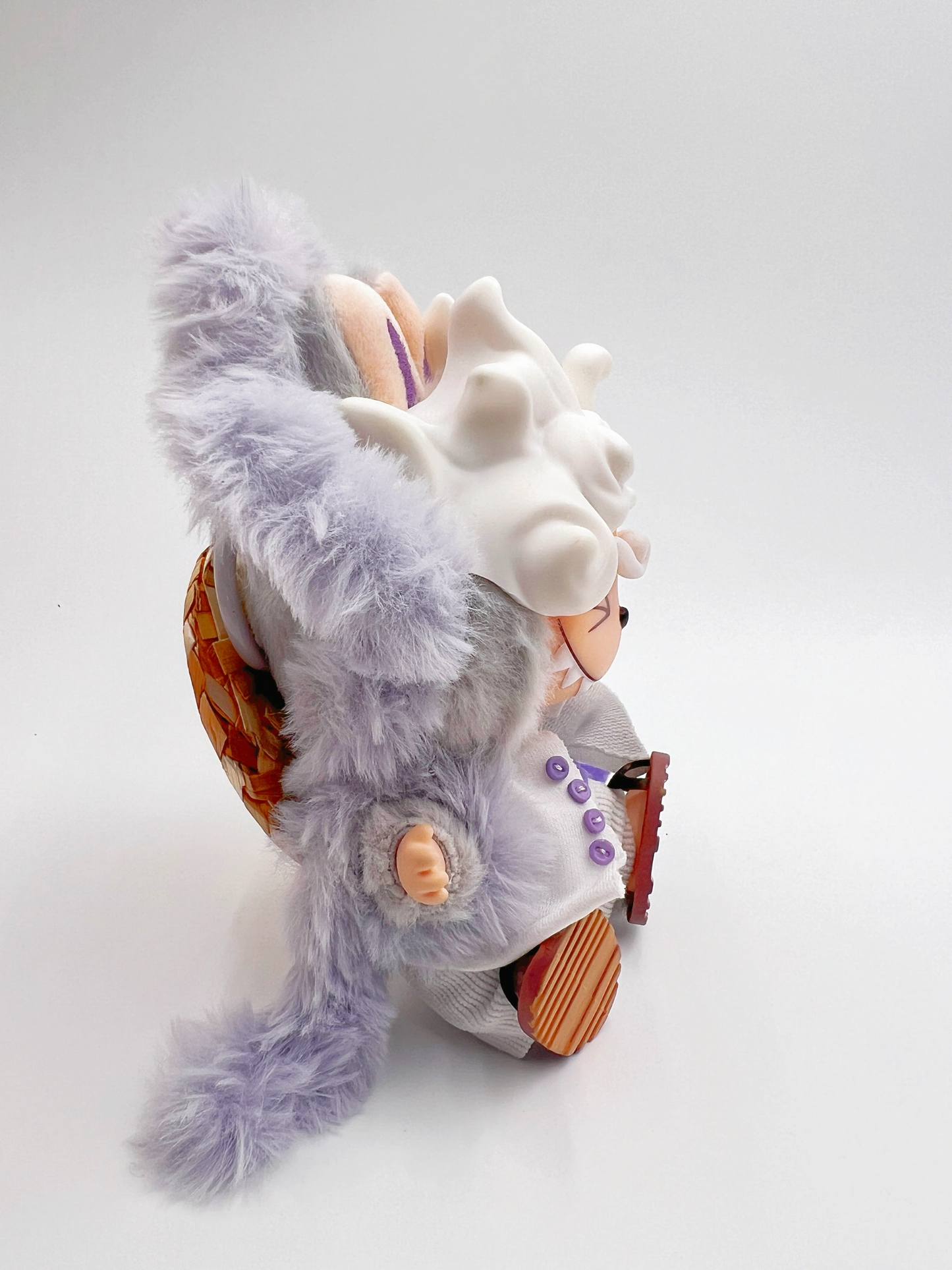 PopMart One Piece x Labubu Luffy Hidden Version Customized Vinyl Doll