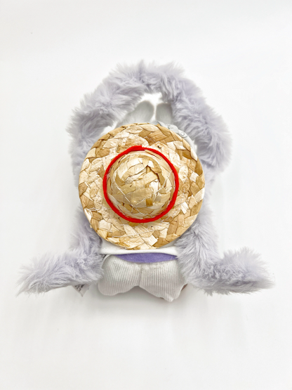 PopMart One Piece x Labubu Luffy Hidden Version Customized Vinyl Doll