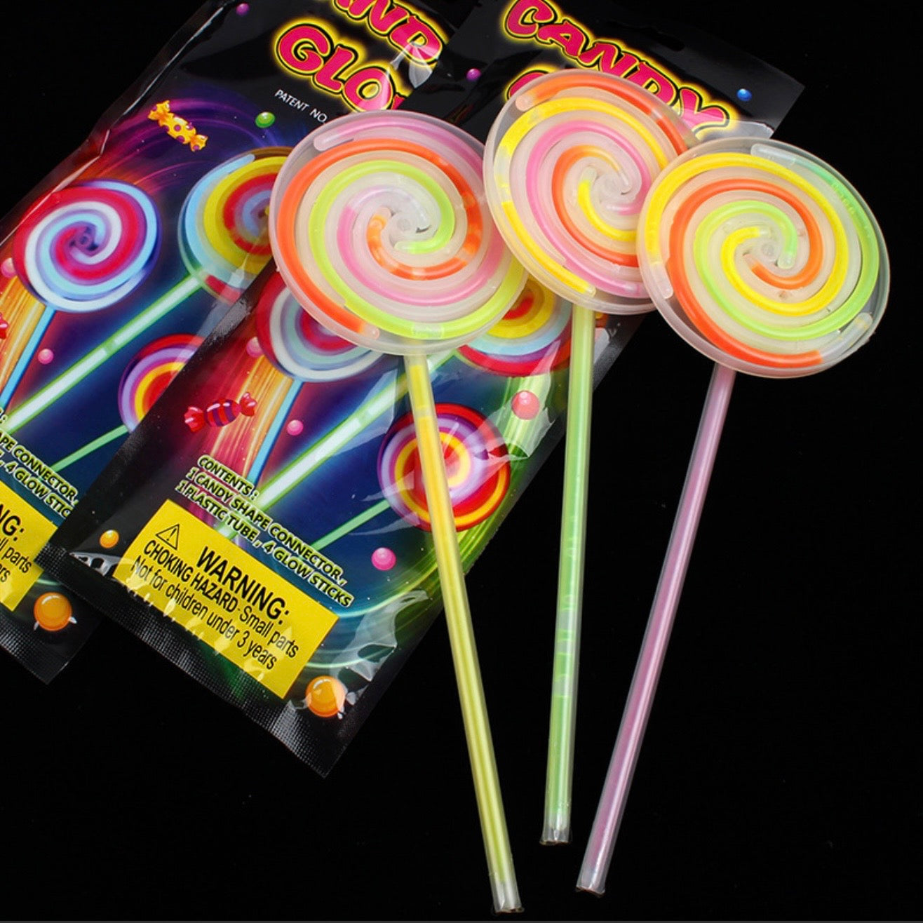 Spinning Glow Stick Lollipops for Halloween Decorations