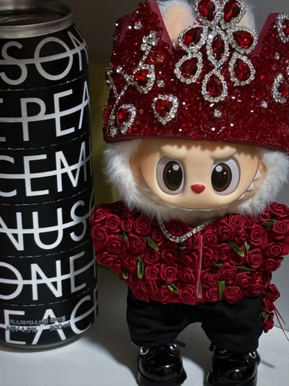 Labubu GD same limited edition rose crown doll clothes