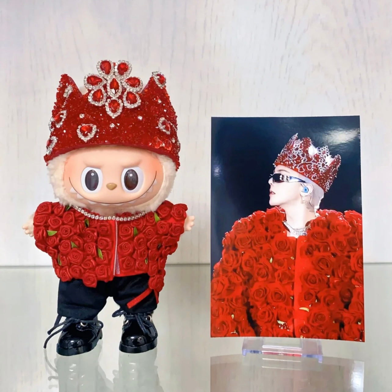 Labubu GD same limited edition rose crown doll clothes