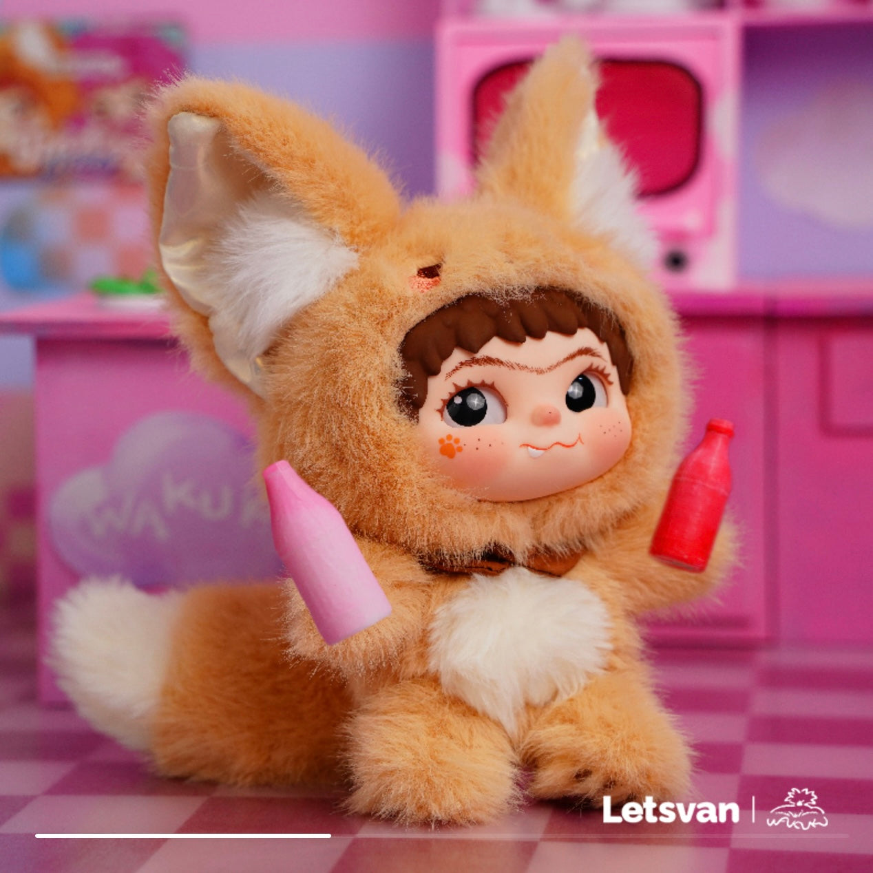 WAKUKU Rabbit & Fox Series--Vinyl pendant blind box