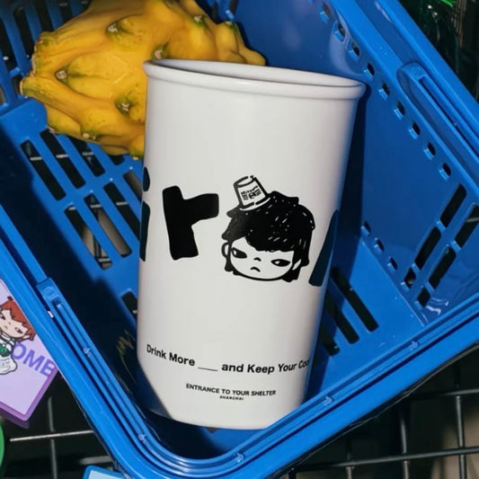 Hirono Convenience Store Roaming Series - Paper Cup Ceramic Mug (White)