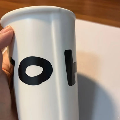 Hirono Convenience Store Roaming Series - Paper Cup Ceramic Mug (White)