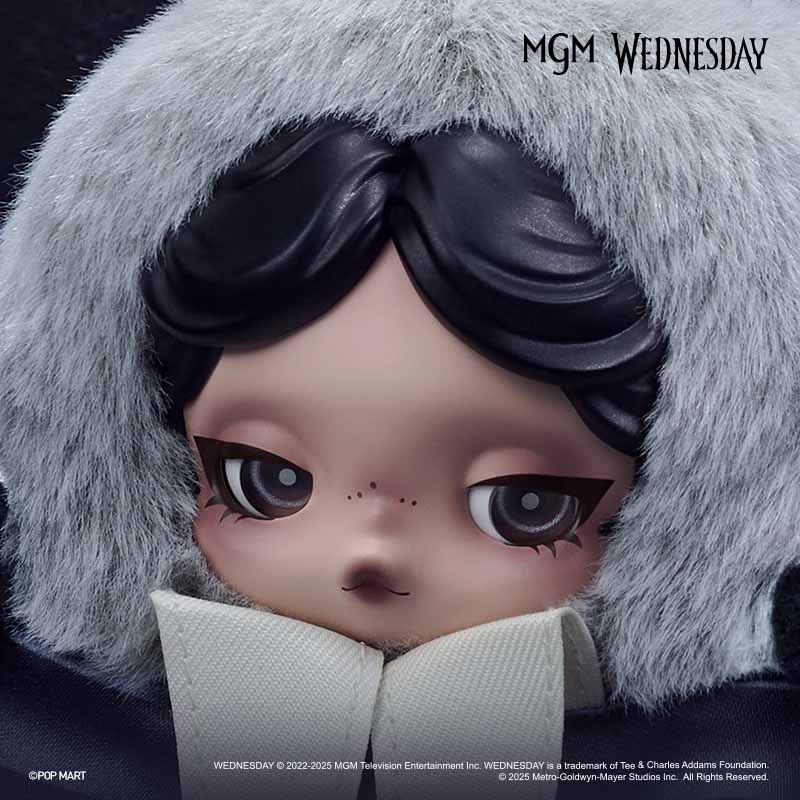 SKULLPANDA × Wednesday Plush Keychain (Nifemore Academy Uniform Edition)