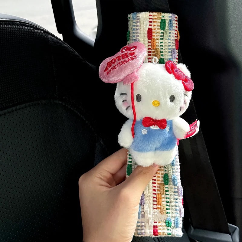 Hello Kitty 50th Anniversary Car Seatbelt Protectors