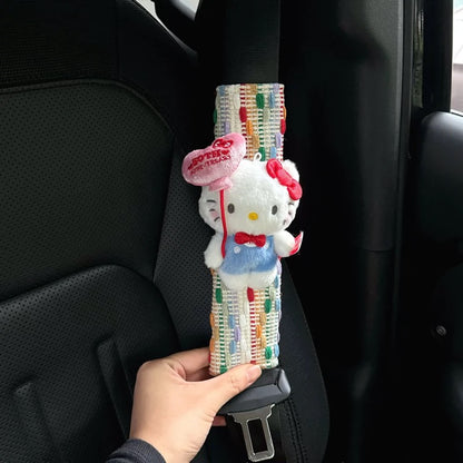 Hello Kitty 50th Anniversary Car Seatbelt Protectors