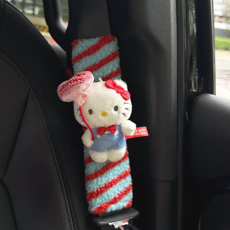Hello Kitty 50th Anniversary Car Seatbelt Protectors