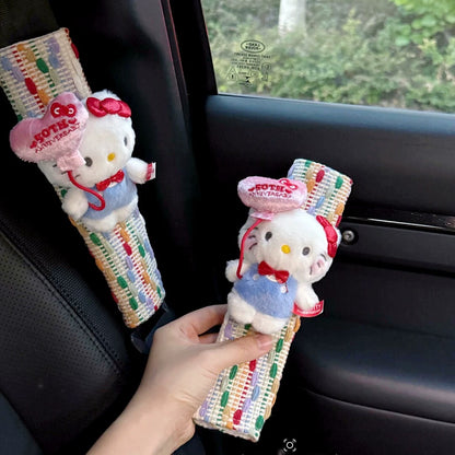 Hello Kitty 50th Anniversary Car Seatbelt Protectors