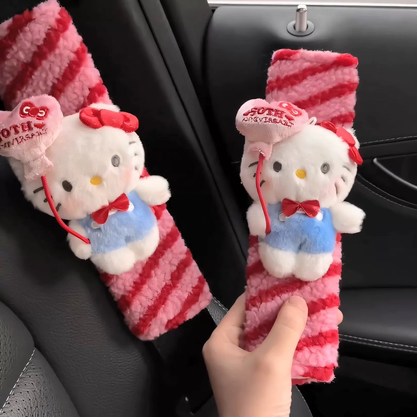 Hello Kitty 50th Anniversary Car Seatbelt Protectors