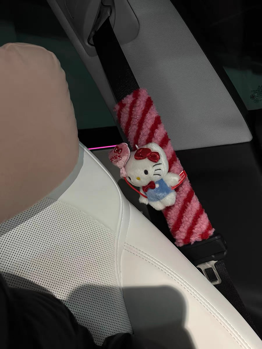Hello Kitty 50th Anniversary Car Seatbelt Protectors