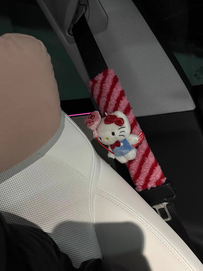 Hello Kitty 50th Anniversary Car Seatbelt Protectors