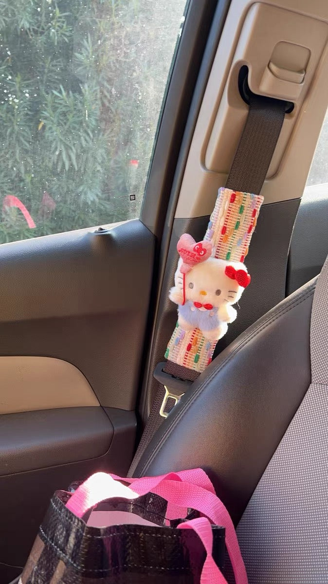 Hello Kitty 50th Anniversary Car Seatbelt Protectors