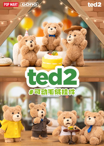 Ted2 Teddy Bear Movable Plush Pendant