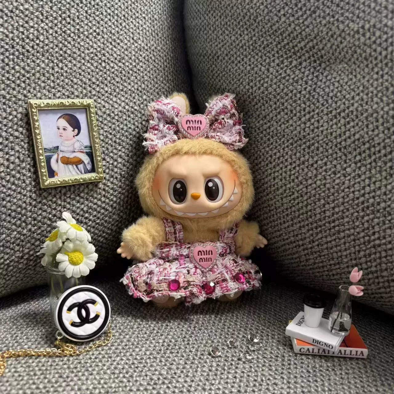 Labubu Chanel-Style Doll Outfit Set